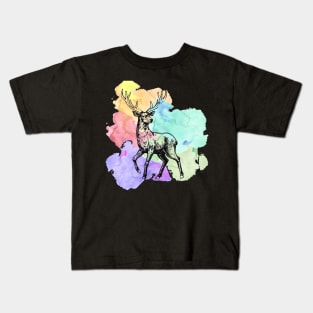 Deer in Bloom Kids T-Shirt